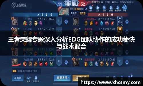王者荣耀专题深入分析EDG团队协作的成功秘诀与战术配合