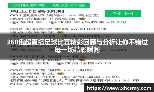 360俄超直播足球比赛精彩回顾与分析让你不错过每一场精彩瞬间